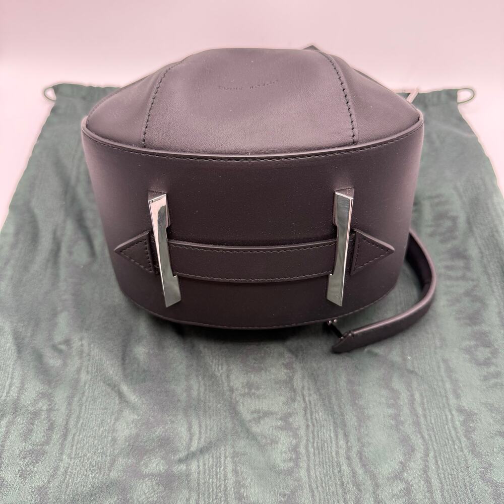 Eddie Borgo Mini Pepper Pochette Calf Leather Sterling Silver Designer Tulip Bag - Picture 11 of 13